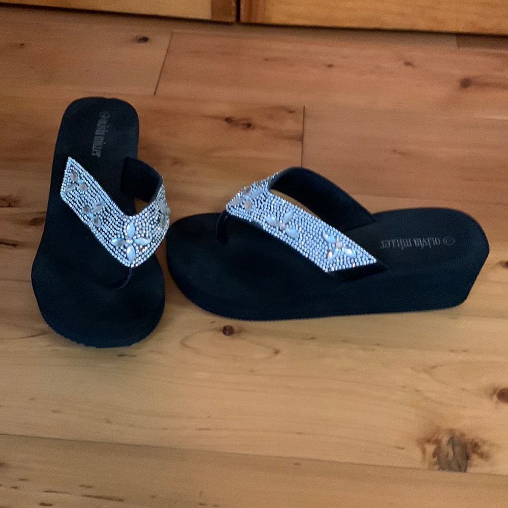 Sequin sandals